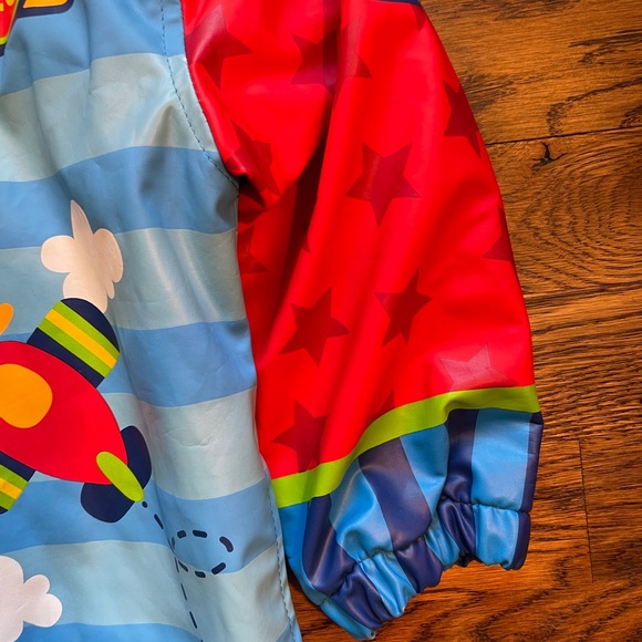 Stephen Joseph Boys Airplane Hooded Raincoat Rain Jacket Size 3T - Picture 5 of 16